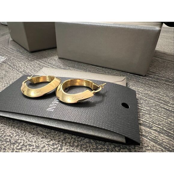 Giorgio Armani Sterling Silver Gold-Plated Earrings - Picture 3 of 10